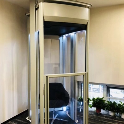 Customized Capsule Elevators Round Abnormity Cabin For 2 Floor Capsule Lift For Home Size