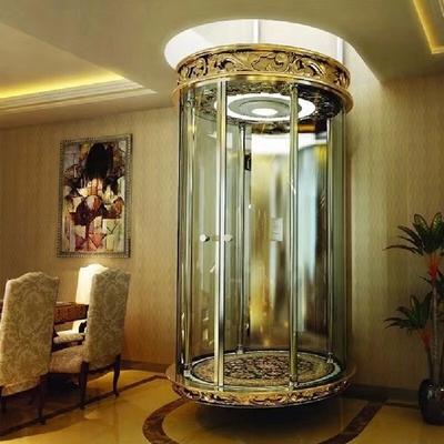 Microcomputer Controlled Abnormity Automatic Door Elevator With 50Hz Power Circular Glass Lift