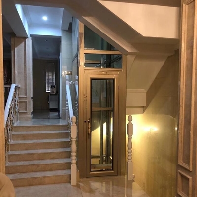 Large Cylinders Microprocessor Control Residential Hydraulic Elevator Home Sightseeing Cabin For Private