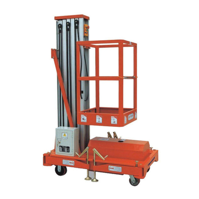 Hotel Use Light Aluminium Single Mast Lift Garment Shops Building Material Shops