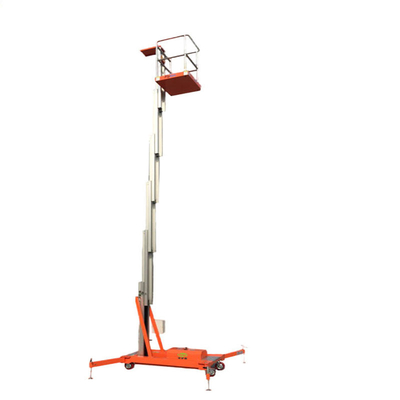 Aluminum Alloy Telescoping Vertical Mast Lift Platform  Lightweight Lifting Device Shopping Mall Use