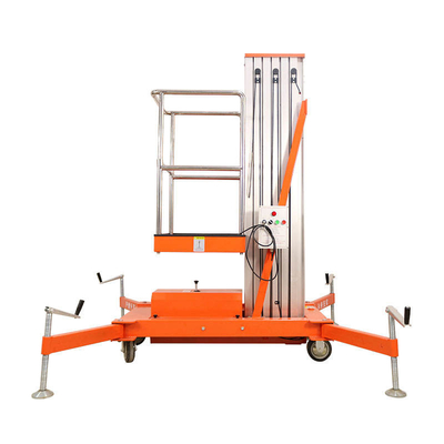 Aluminum Alloy Telescoping Vertical Mast Lift Platform  Lightweight Lifting Device Shopping Mall Use