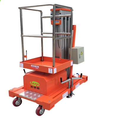 Aluminum Alloy Telescoping Vertical Mast Lift Platform  Lightweight Lifting Device Shopping Mall Use