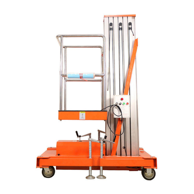 Aluminum Alloy Telescoping Vertical Mast Lift Platform  Lightweight Lifting Device Shopping Mall Use