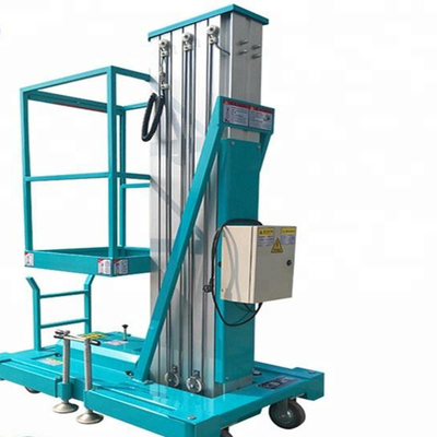 4-14m Hydraulic Electric Aerial Telescopic Double Mast Lift 100kg For Work Platform