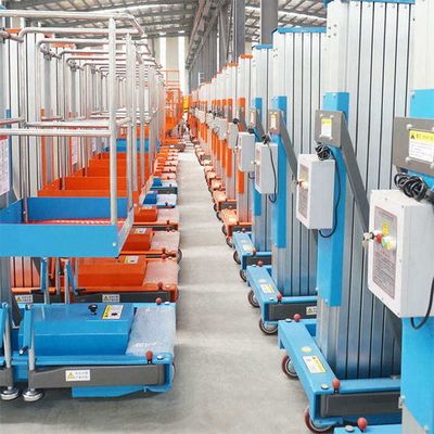 9m 11m Double Mast Aluminum Alloy Self Propelled Vertical Lift Platform