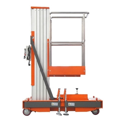 6m Height Double Masters Aluminum Hydraulic Man Lift For Maintenance