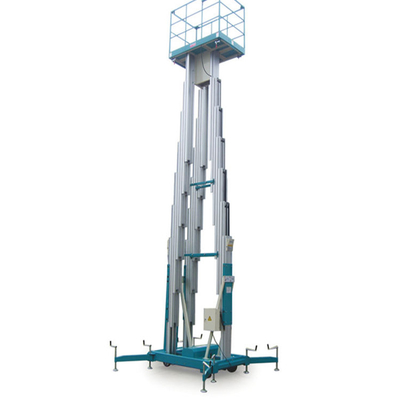 6m Height Double Masters Aluminum Hydraulic Man Lift For Maintenance