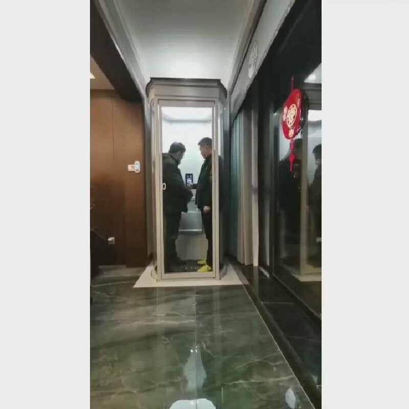 Center Opening Light Capsule Elevators 500kg-1000 Kg 0.25m/S-0.4m/S