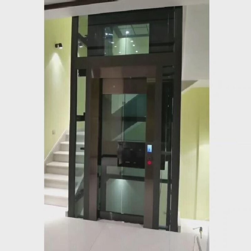 Steel Well Shaft Gearless Traction Type Elevators Center Opening 0.6m/S
