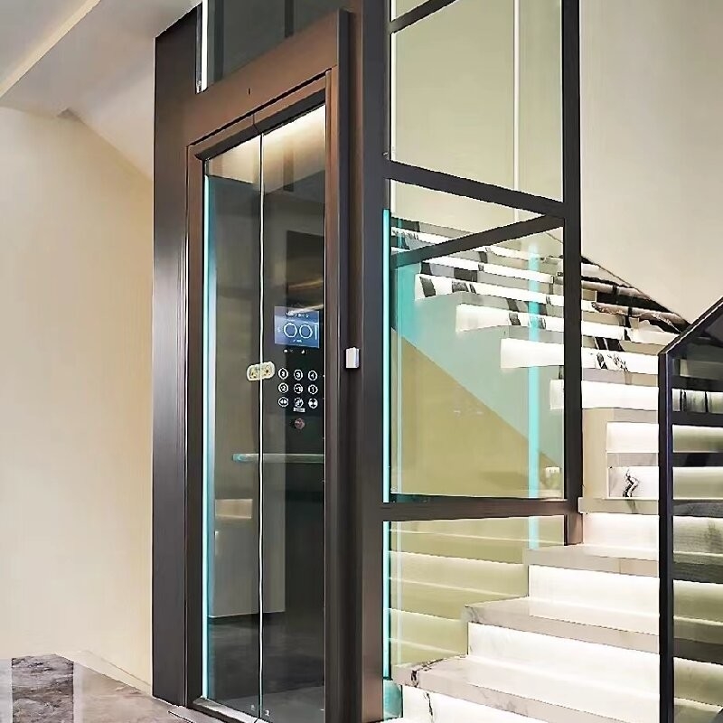 Microprocessor Controlled Home Lift Elevator 400-1000 Kg Capacity Travelling Up To 30 M