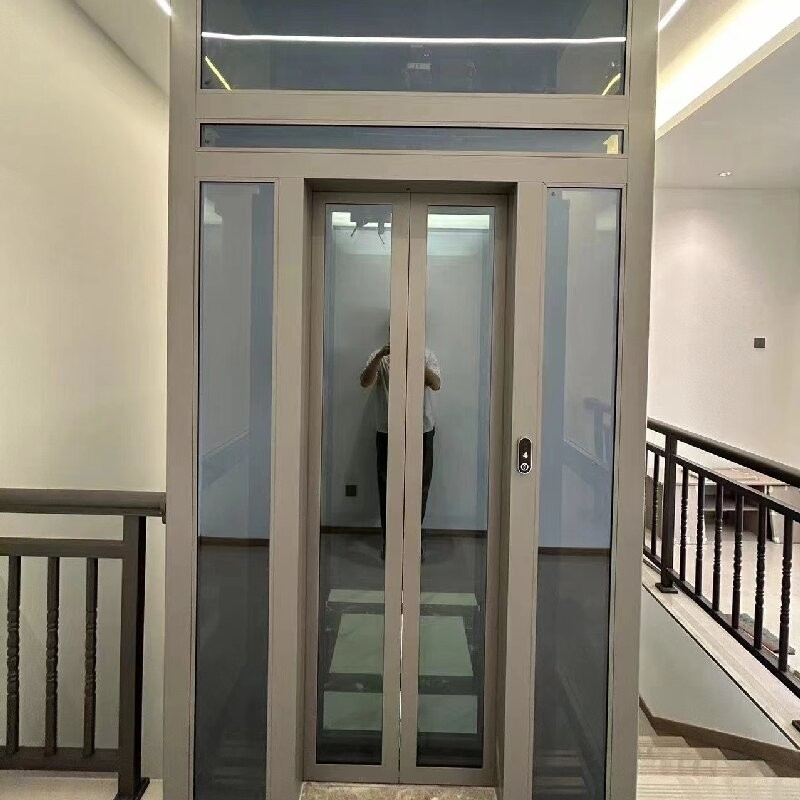 Silent Home Traction Gearless Elevator And Automatic Doors Villa Elevator Lift