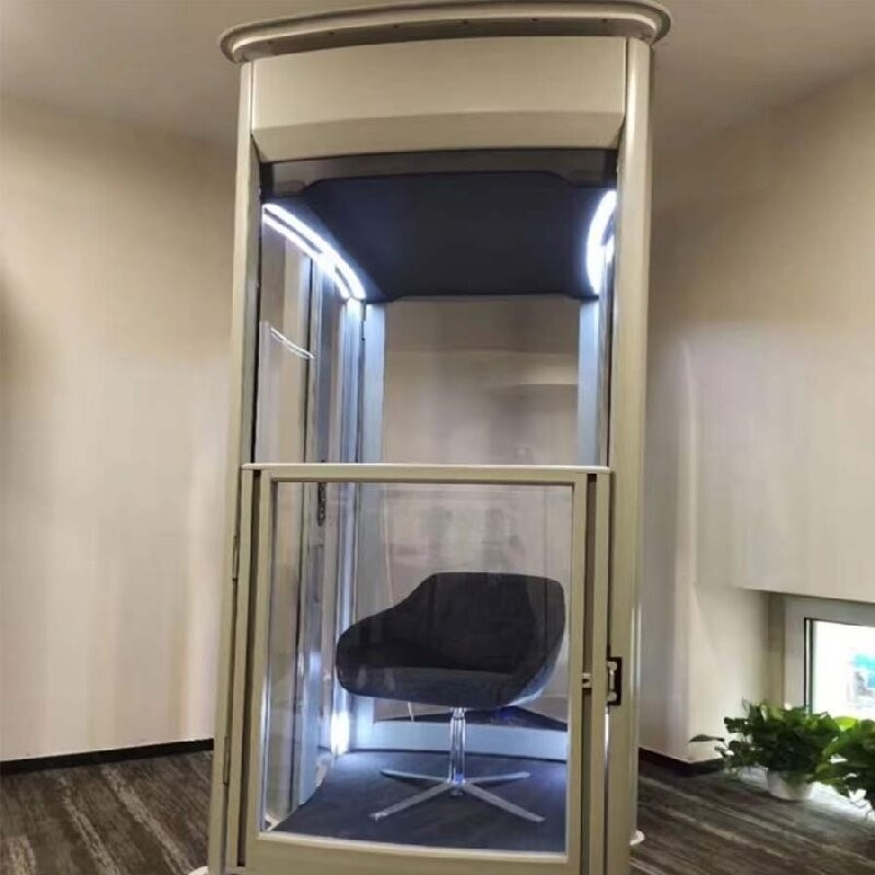 2 Floor Glass Capsule Elevator For Low Rise Buildings Round Or Abnormity Cabin Shape