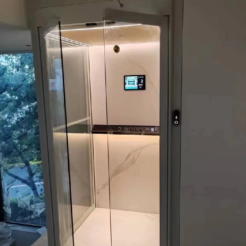 Emergency Stop Panic Button Hydraulic Lift For Home Stainless Steel Frames 304# Of Cabin