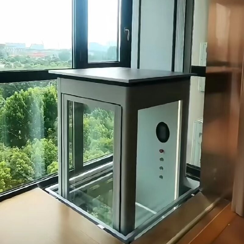 5 Stops Hydraulic Naked Cabin Elevators With 14.5 M Maximum Travel Height Hydraulic Lift For Home