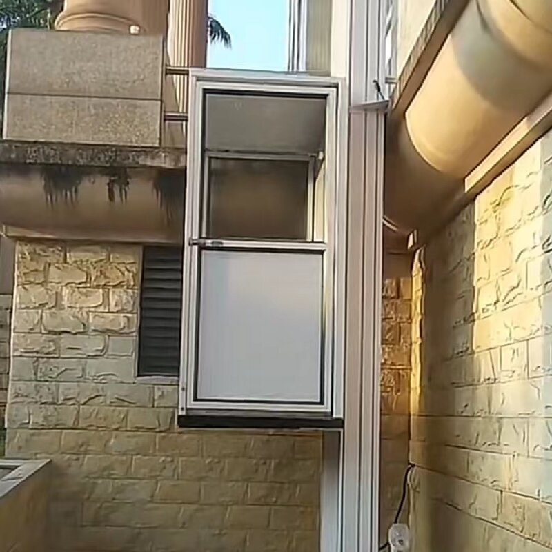 Hydraulic Elevator with Marble Flooring, 2000mm Door Height & Push-Button Control