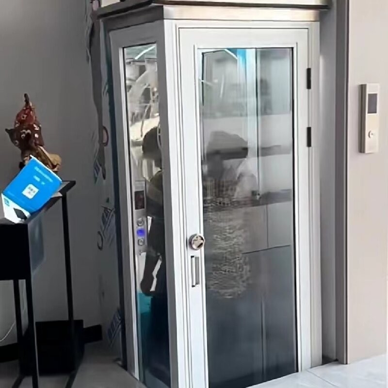 Space Saving Compact Hydraulic Home Lift Naked Cabin Hydraulic Elevator For Light Duty