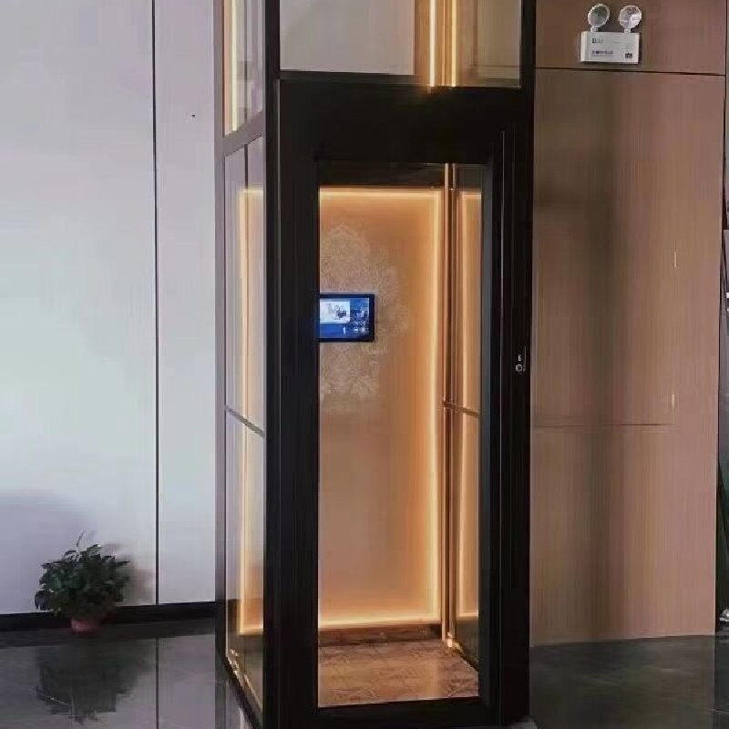5Stop 2.2Kw Stainless Steel Lift Hydraulic Elevator Manufacturers With Microprocessor Control