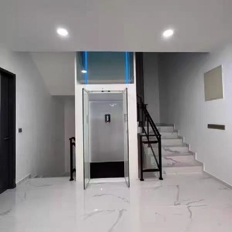 14.5 M Ss Cabin Elevator With Automatic Doors For 5 Stops Pitless Home Lift