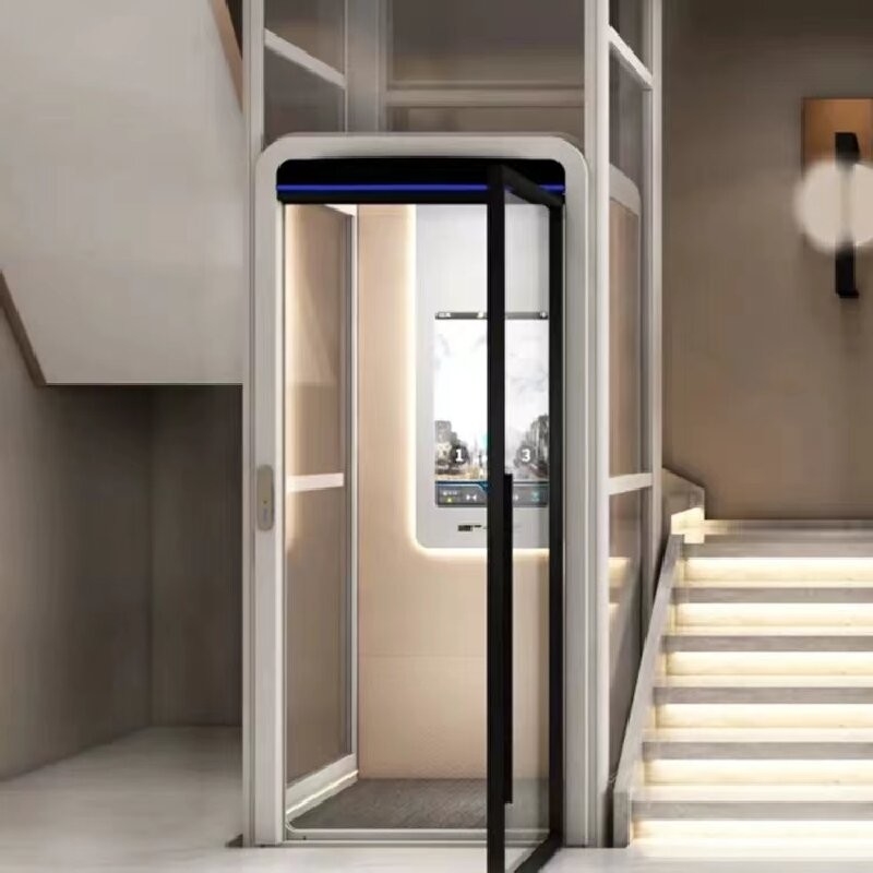 304# Stainless Steel Home Hydraulic Elevator Stainless Steel Frames Of Cabin with Automatic Door