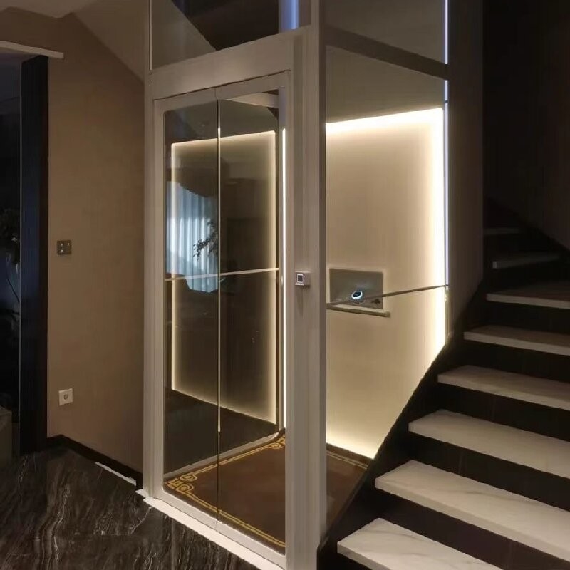 14.5 Meters Max Height Single Phase AC Home Elevator with Emergency Stop Button