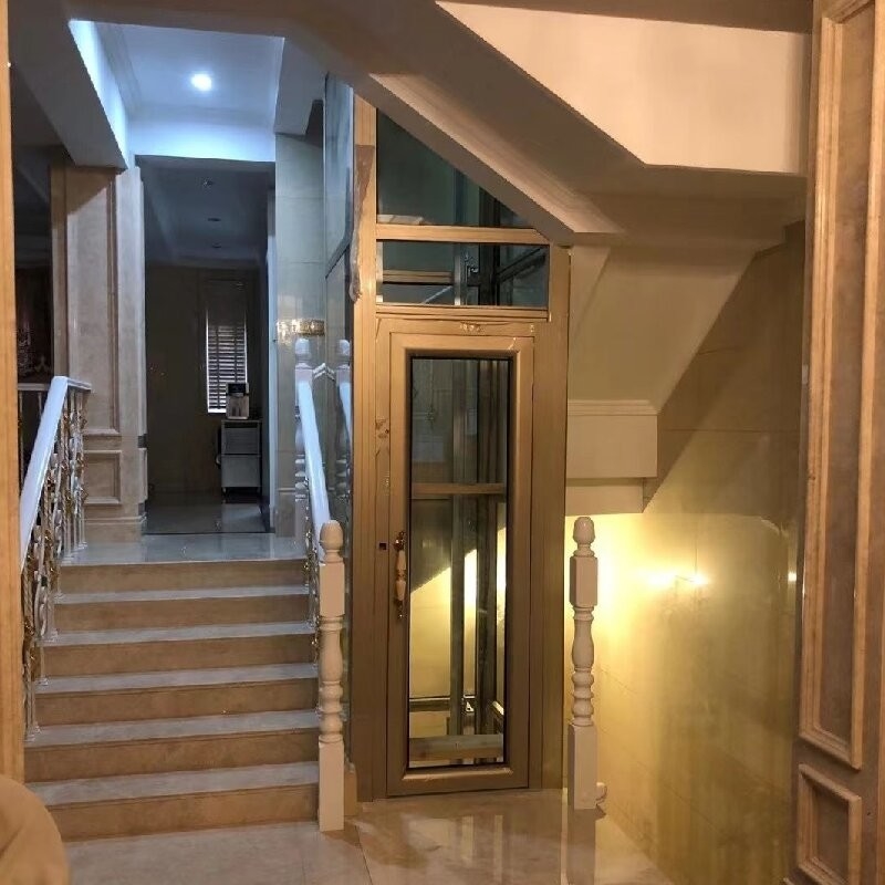 Large Cylinders Microprocessor Control Residential Hydraulic Elevator Home Sightseeing Cabin For Private