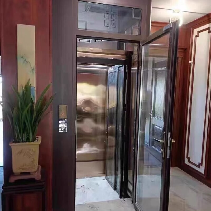 304 Stainless Steel Cabin Hydraulic Elevator with 3m Overhead Clearance and 14.5m Max Height