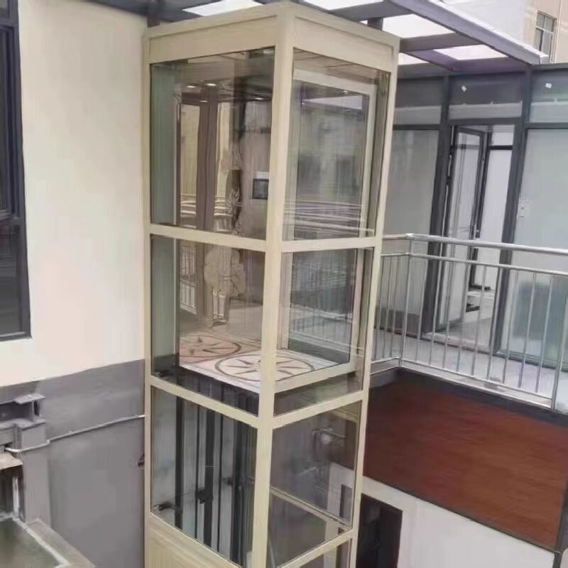 4.7 KW Motor Home Hydraulic Mrl Elevator With Single Phase AC And 3m Overhead Clearance