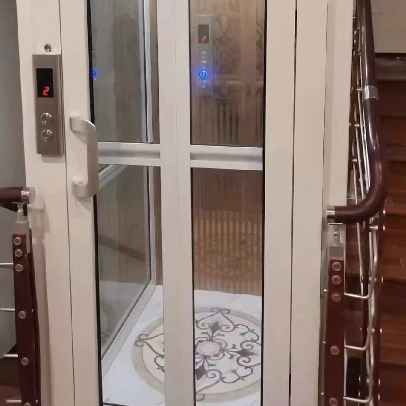 4.7 Kw Motor Automatic Door Home Hydraulic Elevator For 14.5 M Height 5 Stops Machineless Elevator