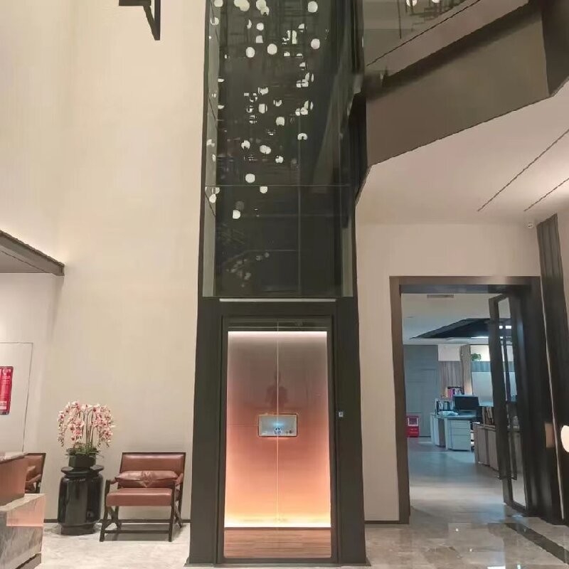 3m Overhead Clearance Large Cylinders Home Elevator With 220V Power and 4.7 Kw Motor