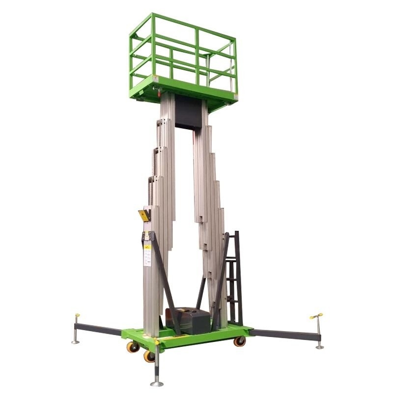 Hotel Use Light Aluminium Single Mast Lift Garment Shops Building Material Shops