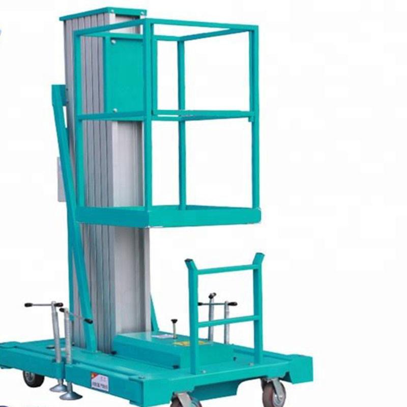 4-14m Hydraulic Electric Aerial Telescopic Double Mast Lift 100kg For Work Platform