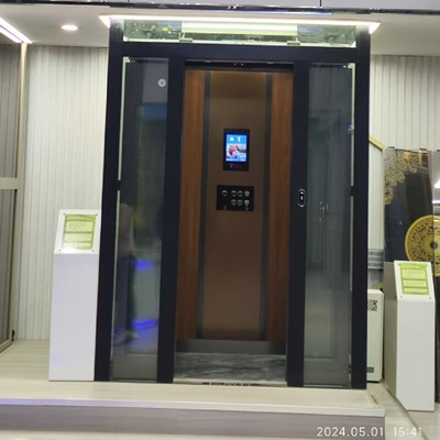 Elegant Home Gearless Traction Elevator 500-1000 Kg Capacity Automatic Sliding Door