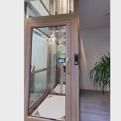 Automatic Door LCD Screen Control Traction Home Elevator With Emergency Stop Button