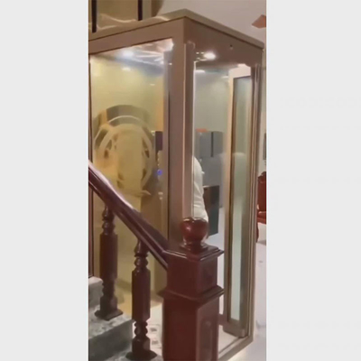500-1000 Kg Hydraulic Naked Cabin Elevators Pattern Of Vietnamese Traditional Bronze Drum