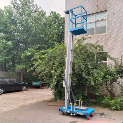 Aluminum Alloy Retractable Electric Mast Lift Platform Safe Device