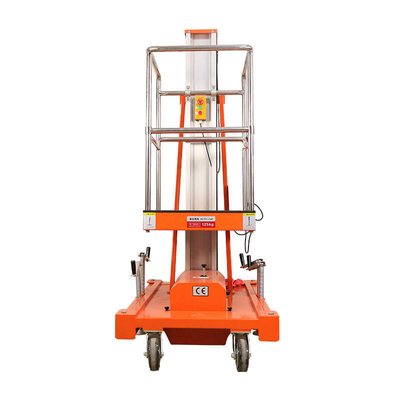 Aluminum Alloy Telescoping Vertical Mast Lift Platform  Lightweight Lifting Device Shopping Mall Use