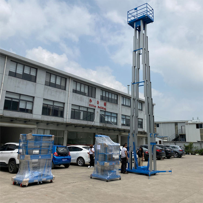 9m 11m Double Mast Aluminum Alloy Self Propelled Vertical Lift Platform